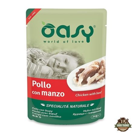 Oasy Cat Alutasak Natural Chicken & Beef 70g