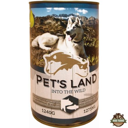 Pet s Land Dog Konzerv Sertés-Hal körtével 1240g