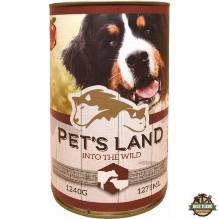 Pet s Land Dog Konzerv Marhamáj-Bárányhús almával 1240g
