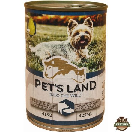 Pet s Land Dog Konzerv Sertés-Hal körtével 415g