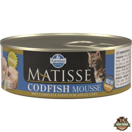 Matisse Cat konzerv Mousse Tőkehal 85g