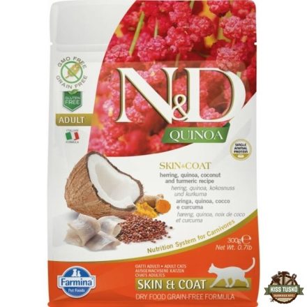 N&D Cat Quinoa Skin & coat hering 300g