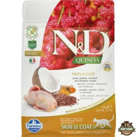 N&D Cat Quinoa Skin & coat fürj 300g