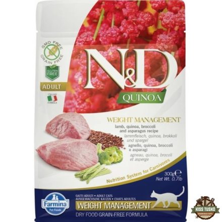 N&D Cat Quinoa Weight Management bárány 300g