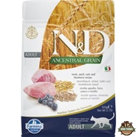 N&D Cat Ancestral Grain bárány, tönköly, zab & áfonya adult 300g