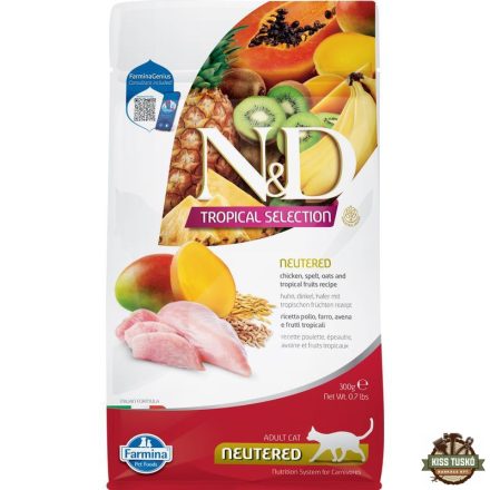 N&D Tropical Selection Cat Chicken Neutered Adult 300g