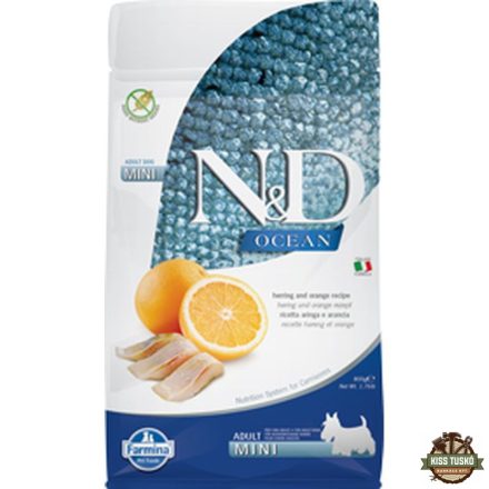 N&D Dog Ocean hering & narancs adult mini 800g