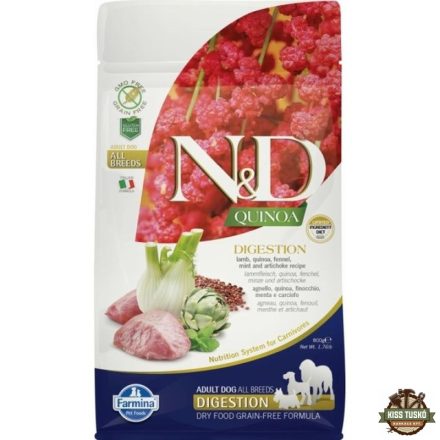 N&D Quinoa Dog Digestion Mini bárány 800g