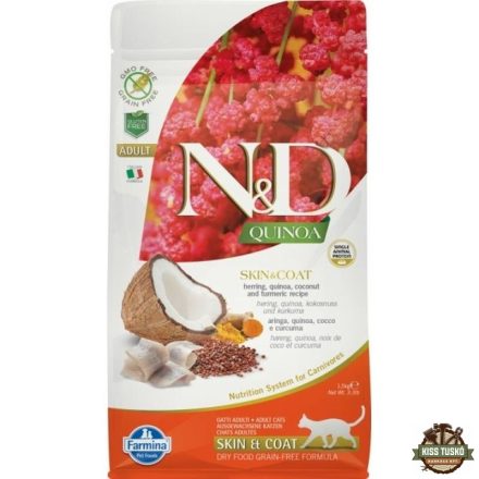 N&D Cat Quinoa Skin & coat hering 1,5kg