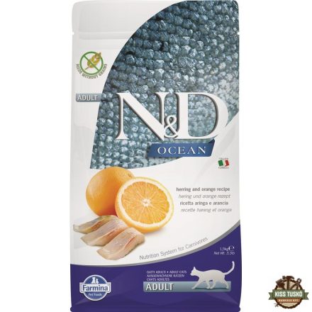 N&D Cat Ocean hering & narancs adult 1,5kg