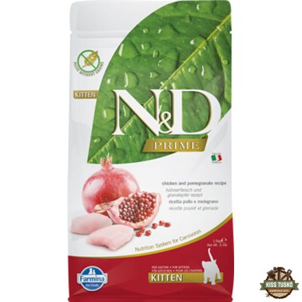 N&D Cat Prime csirke & gránátalma kitten 1,5kg