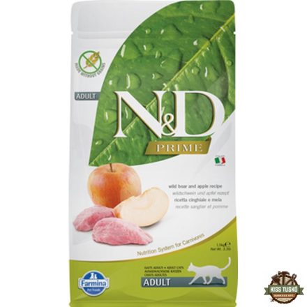 N&D Cat Prime vaddisznó & alma adult 1,5kg