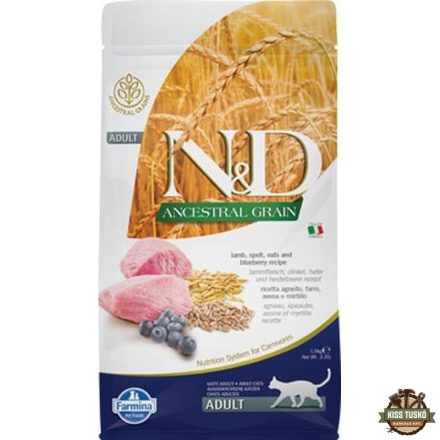 N&D Cat Ancestral Grain bárány, tönköly, zab & áfonya adult 1,5kg