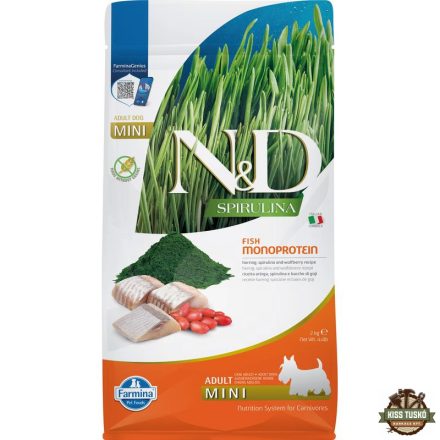 N&D Spirulina Dog hering adult mini 2kg