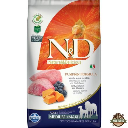 N&D Dog Grain Free bárány & áfonya sütőtökkel adult medium/maxi 2,5kg