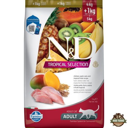 N&D Tropical Selection Cat Chicken adult 4+1kg