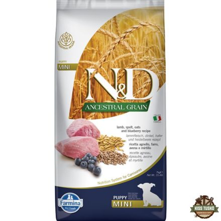 N&D Ancestral Grain Dog bárány,tönköly,zab&áfonya puppy mini 7kg
