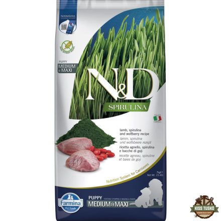 N&D Spirulina Dog bárány puppy medium/maxi 7kg