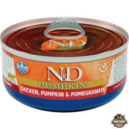 N&D Cat konzerv csirke, sütőtök & gránátalma 70g