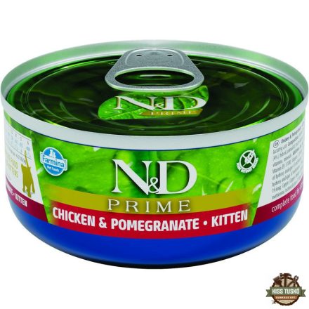N&D Cat Prime Kitten csirke & gránátalma konzerv 70g