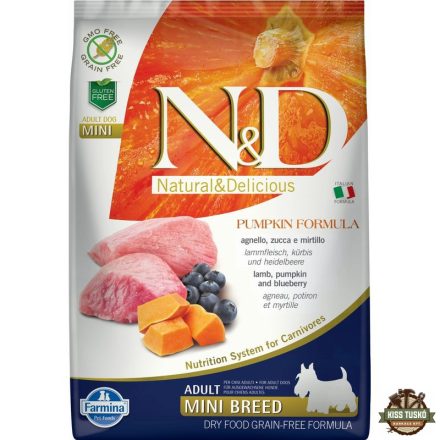 N&D Dog Grain Free bárány & áfonya sütőtökkel adult mini 7kg