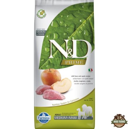 N&D Dog Prime vaddisznó & alma adult medium & maxi 12kg