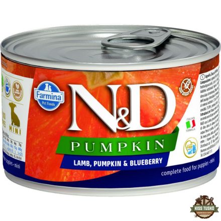 N&D Dog Pumpkin konzerv bárány & áfonya sütőtökkel Puppy mini 140gr