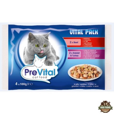 Prevital Alutasak Macska Zselés 4x100gr Vegyes Íz Multipack