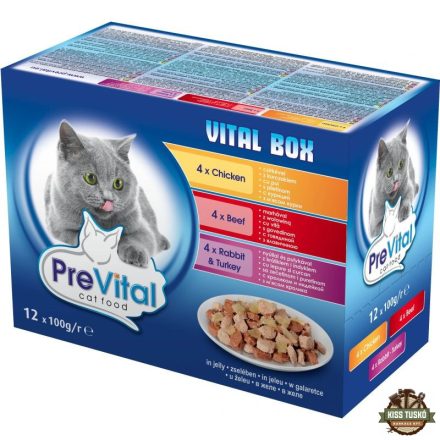 Prevital Alutasak Macska Zselés 12x100gr Vegyes Íz Multipack