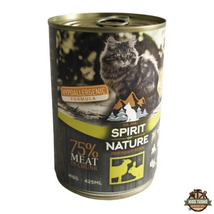 Spirit of Nature Cat konzerv Bárányhússal és nyúlhússal 415gr
