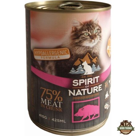 Spirit of Nature Cat konzerv Vaddisznóhússal 415gr