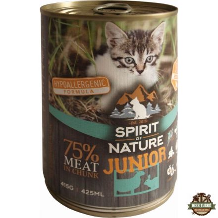 Spirit of Nature Cat konzerv Junior Bárányhússal és nyúlhússal 415gr