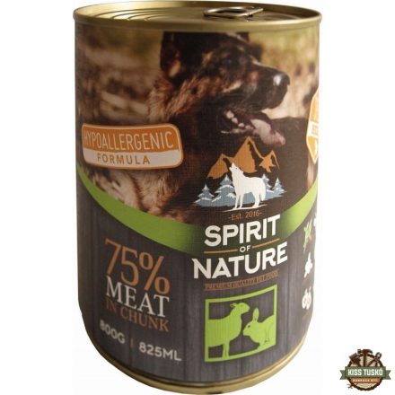 Spirit of Nature Dog konzerv Bárányhússal és nyúlhússal 800gr