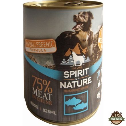 Spirit of Nature Dog konzerv Tonhallal és lazaccal 800gr