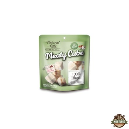 Natural Kitty Meaty Cube 100% Tilápia Hallal 60g