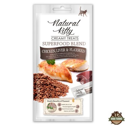 Natural Kitty Folyékony Jutalomfalat Csirke és Sütőtök 4x12g