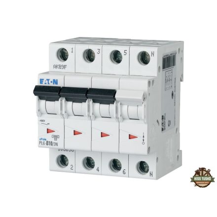 Eaton PL6-C10/3N Kismegszakító, 6KA 3 pólus+nulla 106908
