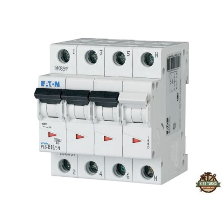 Eaton PL6-C16/3N Kismegszakító, 6KA 3 pólus+nulla 106910