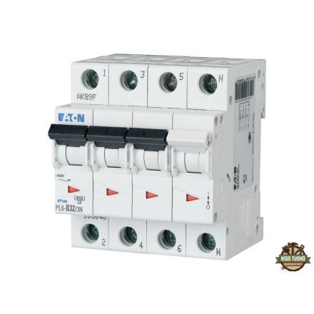 Eaton PL6-C32/3N Kismegszakító, 6KA 3 pólus+nulla 106913