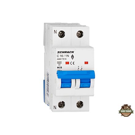Schrack kismegszakító 1+N C 16A 6kA Amparo AM617616