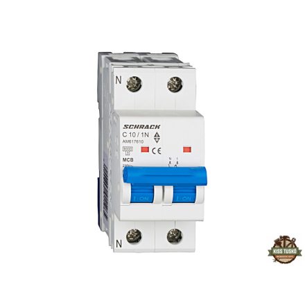 Schrack kismegszakító 1+N C 10A 6kA Amparo AM617610