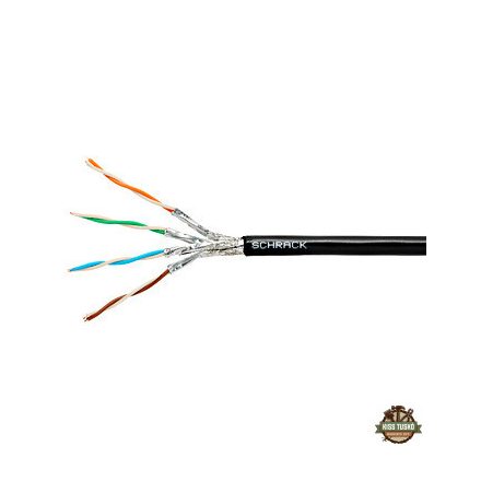 S/FTP kábel Cat.7, 4x2xAWG23/1, 1000Mhz, PE kültéri, fekete