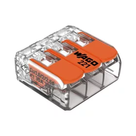   WAGO vezeték összekötő sodrott 3-as, átlátszó 6mm2 221-613