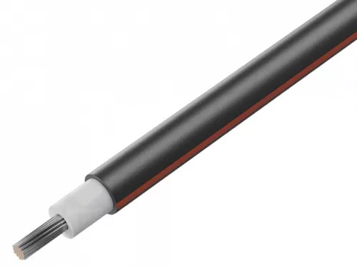 Szolárkábel 1x6mm2 (EN50618) 1,5 kV PIROS CSÍKKAL 500m