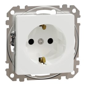   Schneider Sedna 2P+F csatlakozóaljzat biztonsági zsaluval, csavaros bekötés, fehér SDD111021