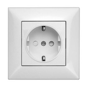   Schrack Visio S50 csatlakozóaljzat készlet, biztonsági zsaluval, rugós, fehér EV106103A