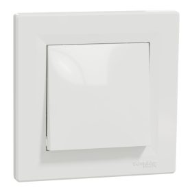   Schneider Asfora egypólusú nyomókapcsoló kerettel (101N), rugós bekötés, fehér EPH0700121