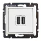 Legrand Valena kettős töltőaljzat, USB-A, 2,4A, fehér 770470