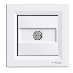   Schneider Asfora TV aljzat kerettel, végzáró, 1 dB, fehér EPH3200121