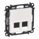 Legrand Valena Life 2xRJ45 UTP Cat6 aljzat, fehér 753143